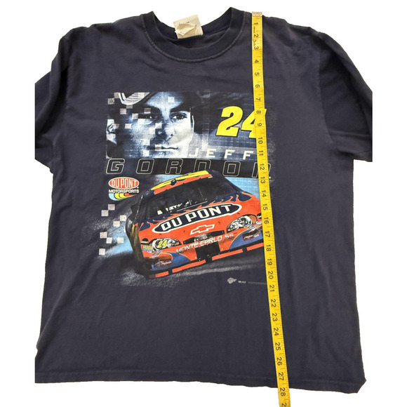 Vintage Jeff Gordon Shirt Mens XL NASCAR DuPont 24 Long Sleeve 90s Front/Arm Hit - Picture 6 of 8